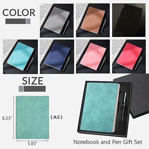 Miniatura 8 de Diario personalizado, cuaderno de piel sintética personalizado con diseño, 200 páginas rayadas para estudiantes de negocios individuales, estilo 1