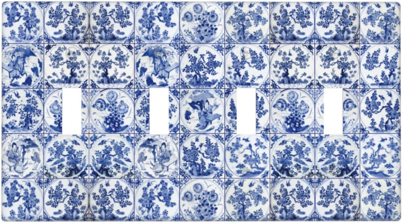 Pink Arabesque Tile Pattern 1 Gang Outlet Cover Outlet Light Switch Cover Decorative Single Duplex Wall Plate Cover For Home Living Bedroom Kitchen Decorative
