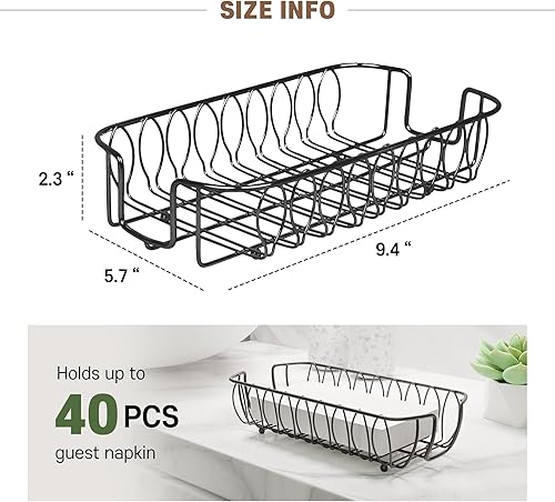 Vista 166 de Bandeja de acrílico para toallas de invitados para baño, soporte vertical para toallas de mano desechables, organizador de servilletas impermeable A