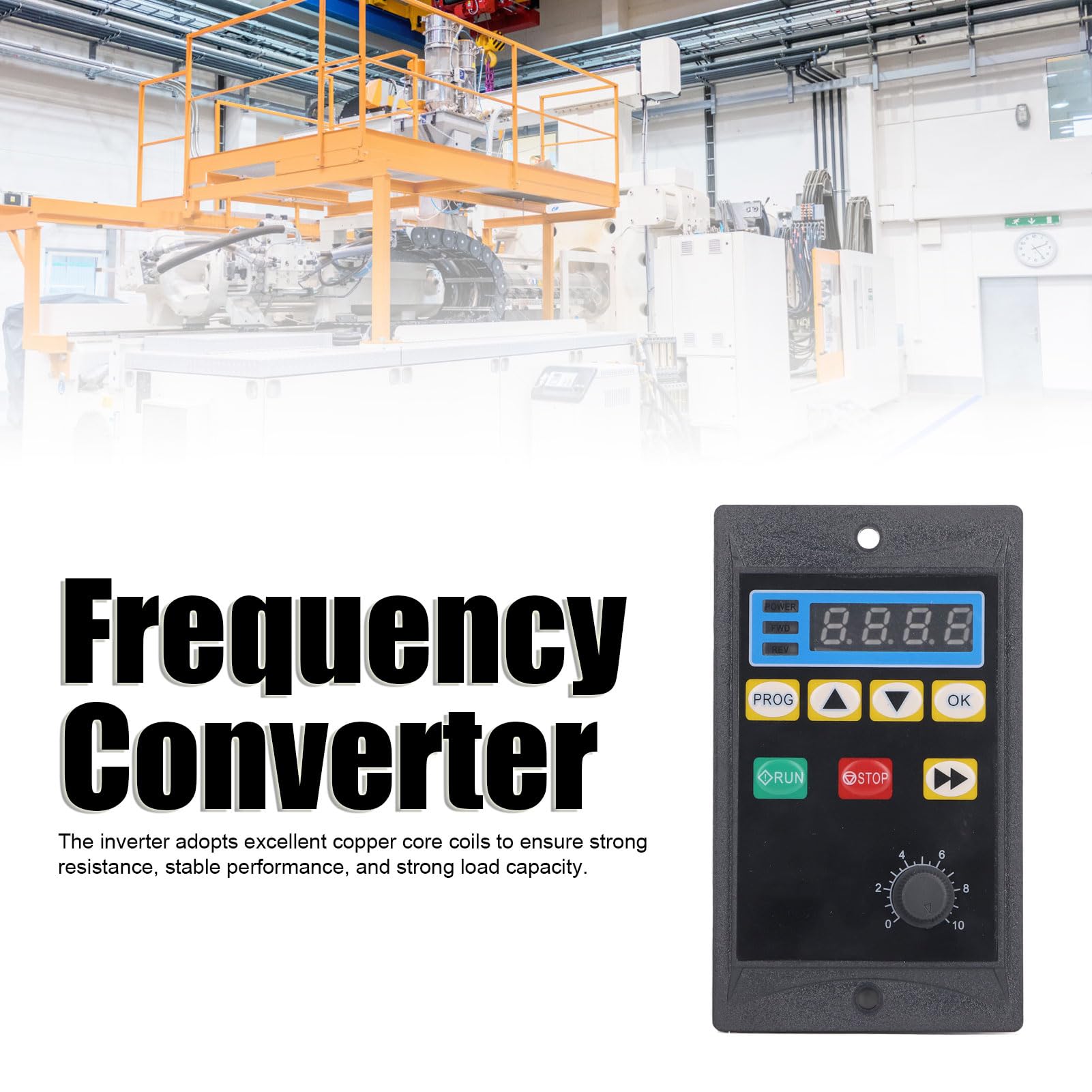 Focket Convertisseur monophasé à triphasé, Sortie AC 220V Entraînement à Fréquence Variable pour Le Contrôle de la Vitesse du Moteur de Broche, Entrée Monophasée et Sortie