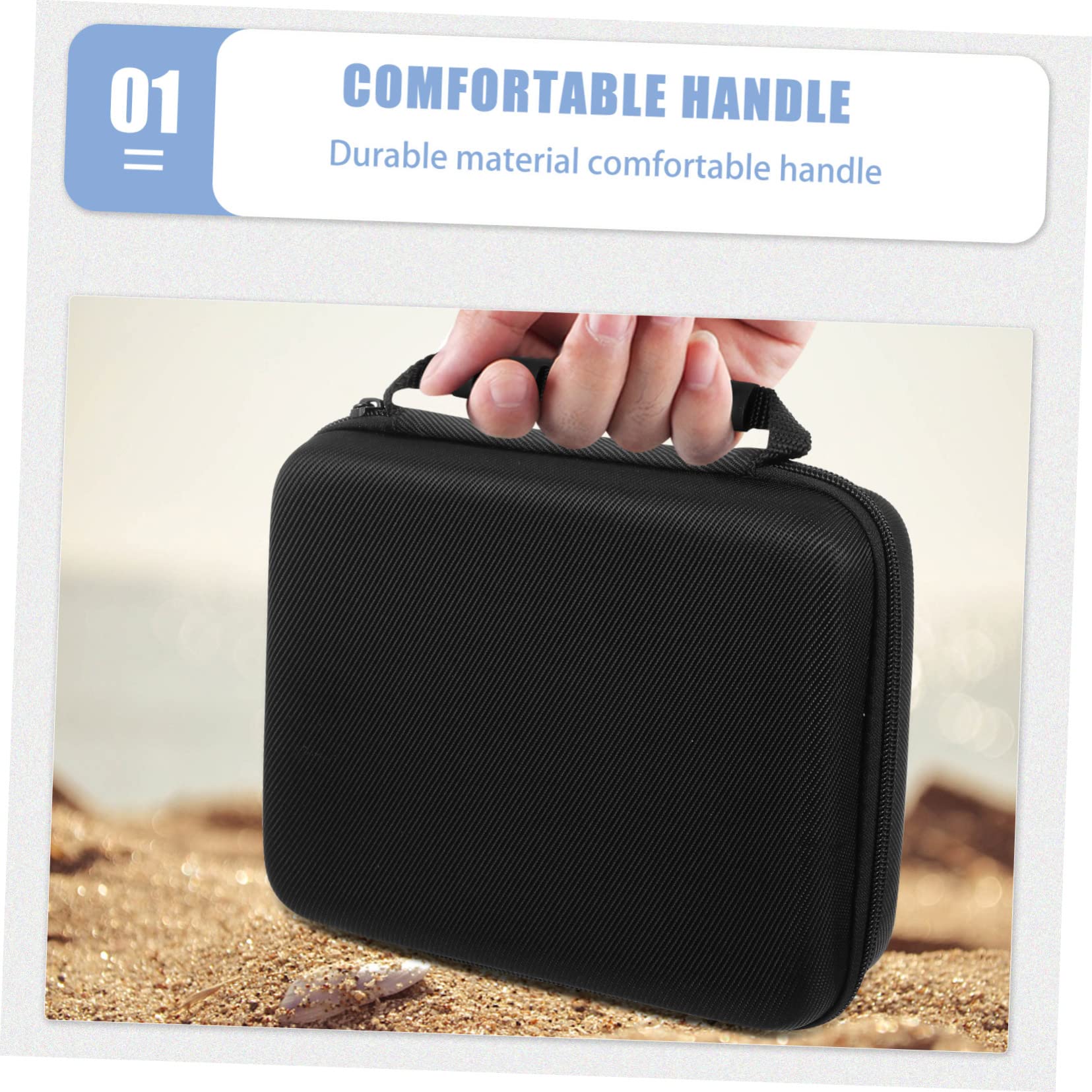 iplusmile Borsa Per Action Camera Custodia Rigida in Oxford Doppio e Cuscinetto Interno in Eva Design Scomparti Impugnatura in Gomma Antiscivolo