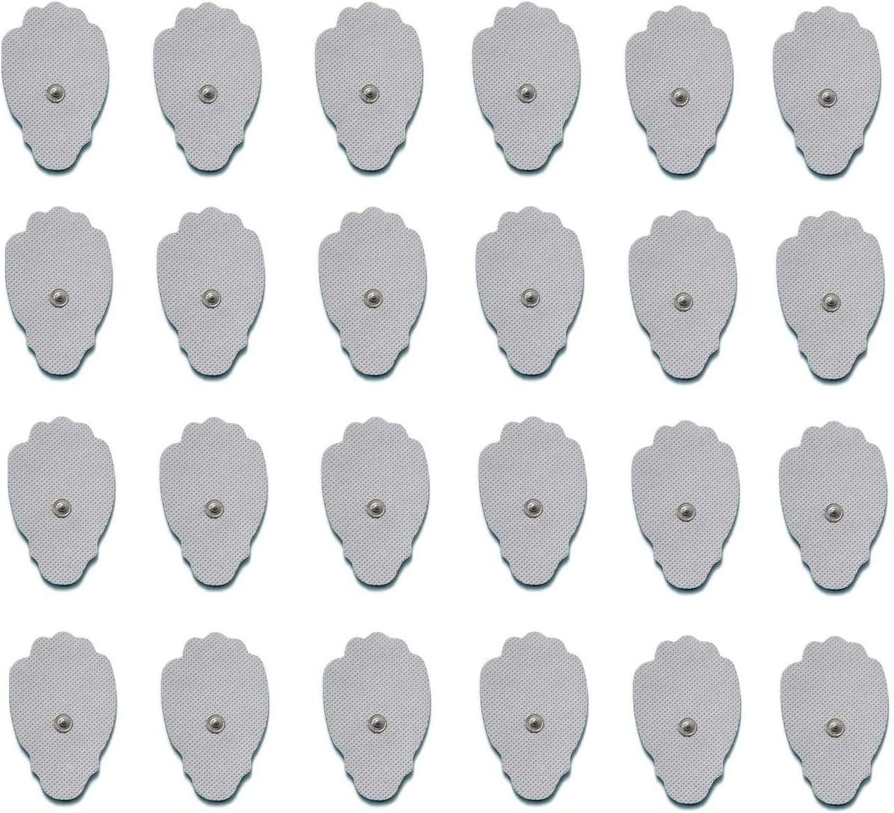 TENS / EMS Tens Unit Pads 24 pack of Snap Replacement Electrode Pads for Tens Unit 3.5 mm Pin Each Electrode Reusable up to 25 times each Med X Brand