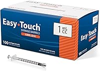 Vista 1 de EasyTouch Luer-Lock barril de jeringas, jeringa de 1ML, paquete de 100