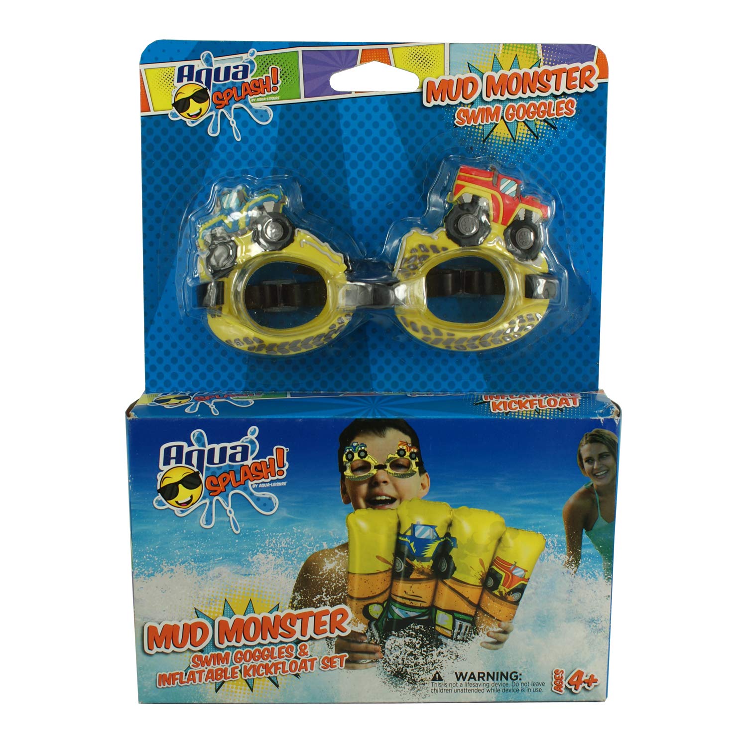 Connie N Randy Mud Monster Swim Goggles & Inflatable Kickfloat Set