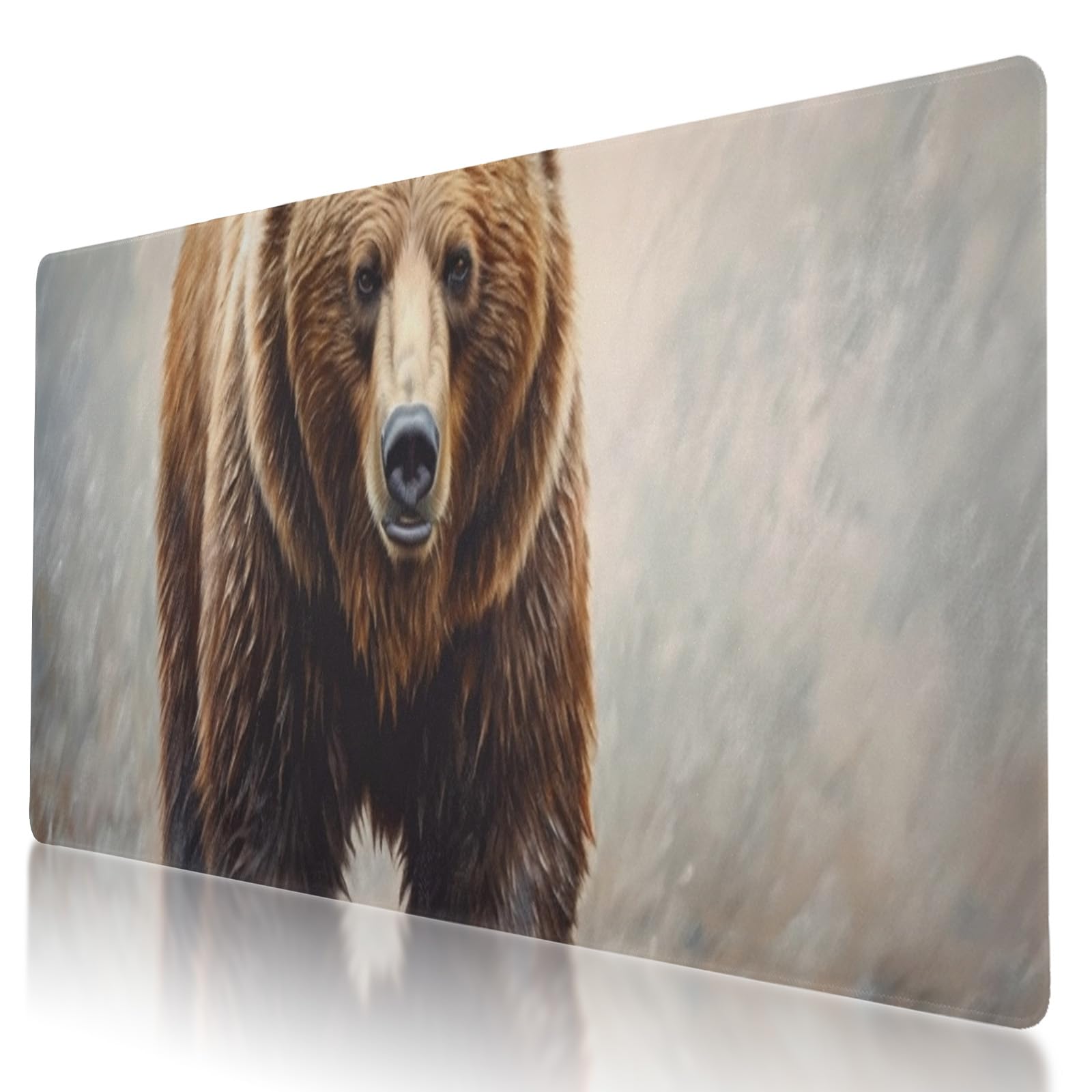 ヒグマ　マウスパッド Amazon.co.jp: 大きなヒグマのマウスパッド、35.5 x 16インチ