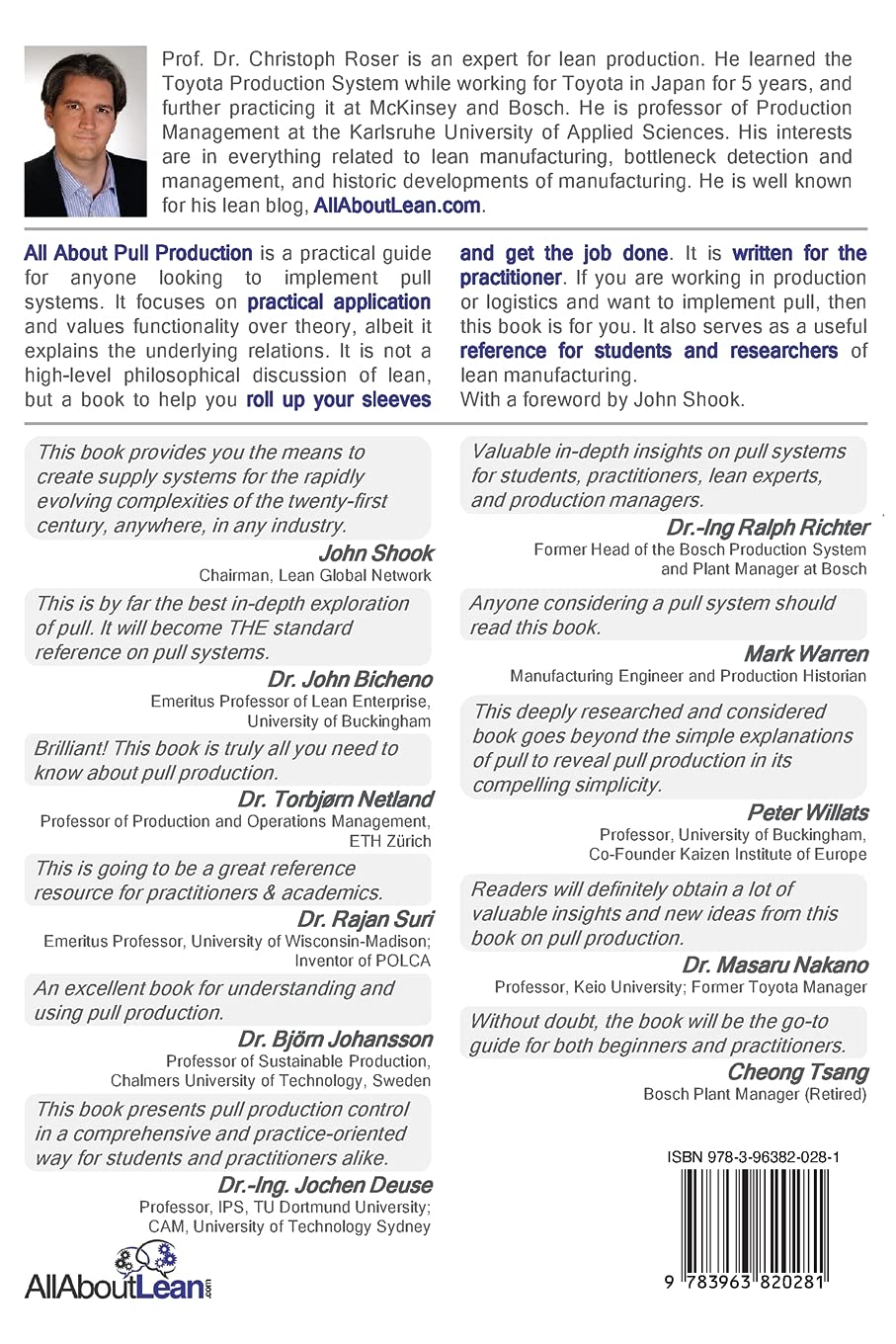 All About Pull Production: Designing, Implementing, and Maintaining Kanban, CONWIP, and other Pull Systems in Lean Production (All About Lean)