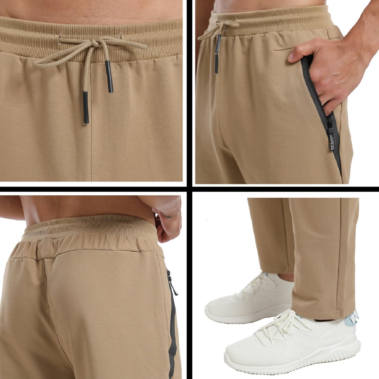 ZOXOZ Pantaloni Sportivi Uomo Cotone con Elastico in Vita