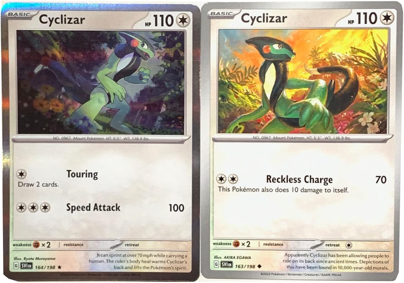 Cyclizar 163/198 & 164/198 (Holo) - Scarlet & Violet - Pokemon 2 Card Set