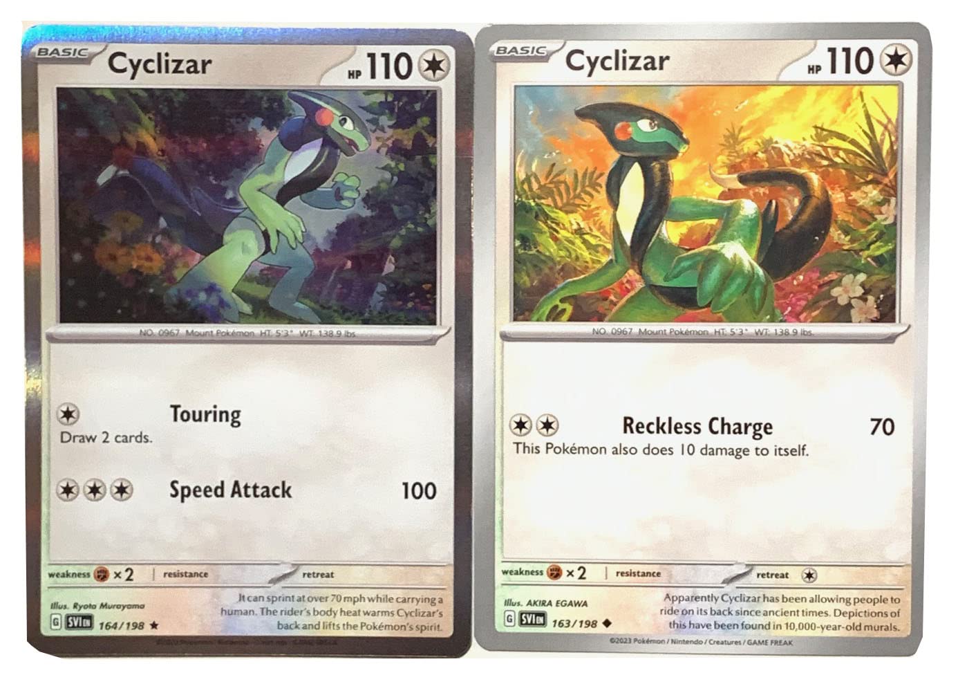 Cyclizar 163 198 164 198 Holo - Scarlet Violet - Pokemon 2 Card Set