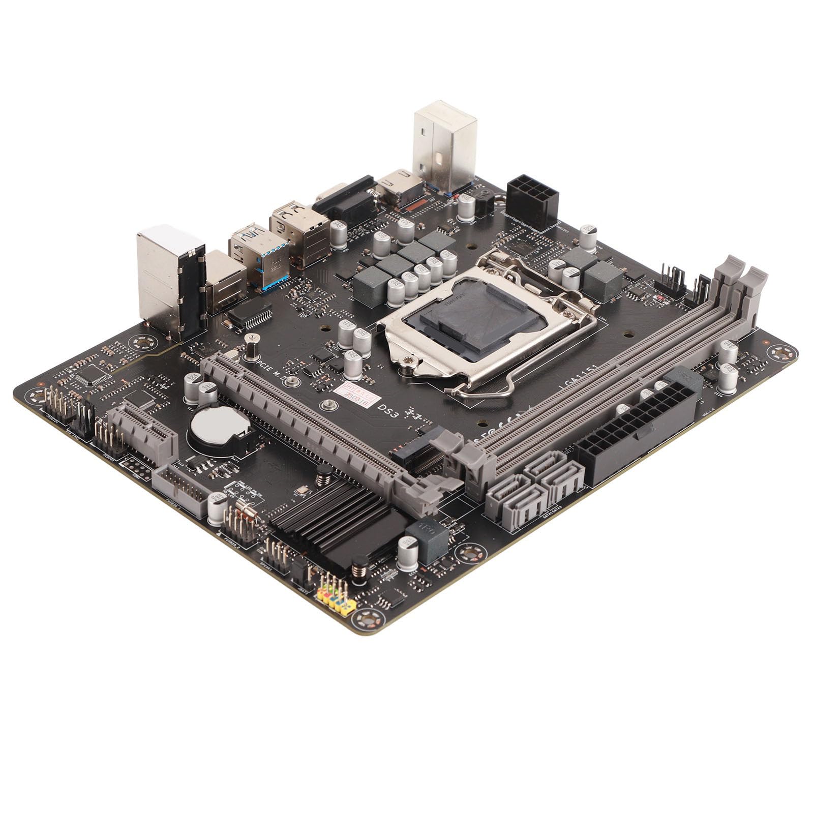 Akozon Placa Base para Juegos PC Estable Ddr3 CPU Combo con Placa Base Ddr3 Lga1151 LGA 1151 Socket Motherboards Deflector SATA Cable para Intel Desktop Computers Socket Mainboard