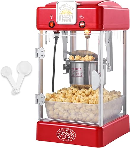 Miniatura 9 de VEVOR Máquina para hacer palomitas de maíz, 300 W, hervidor de 2.5 onzas que hace 4 cuartos de galón por lote, máquina de palomitas de maíz de mesa