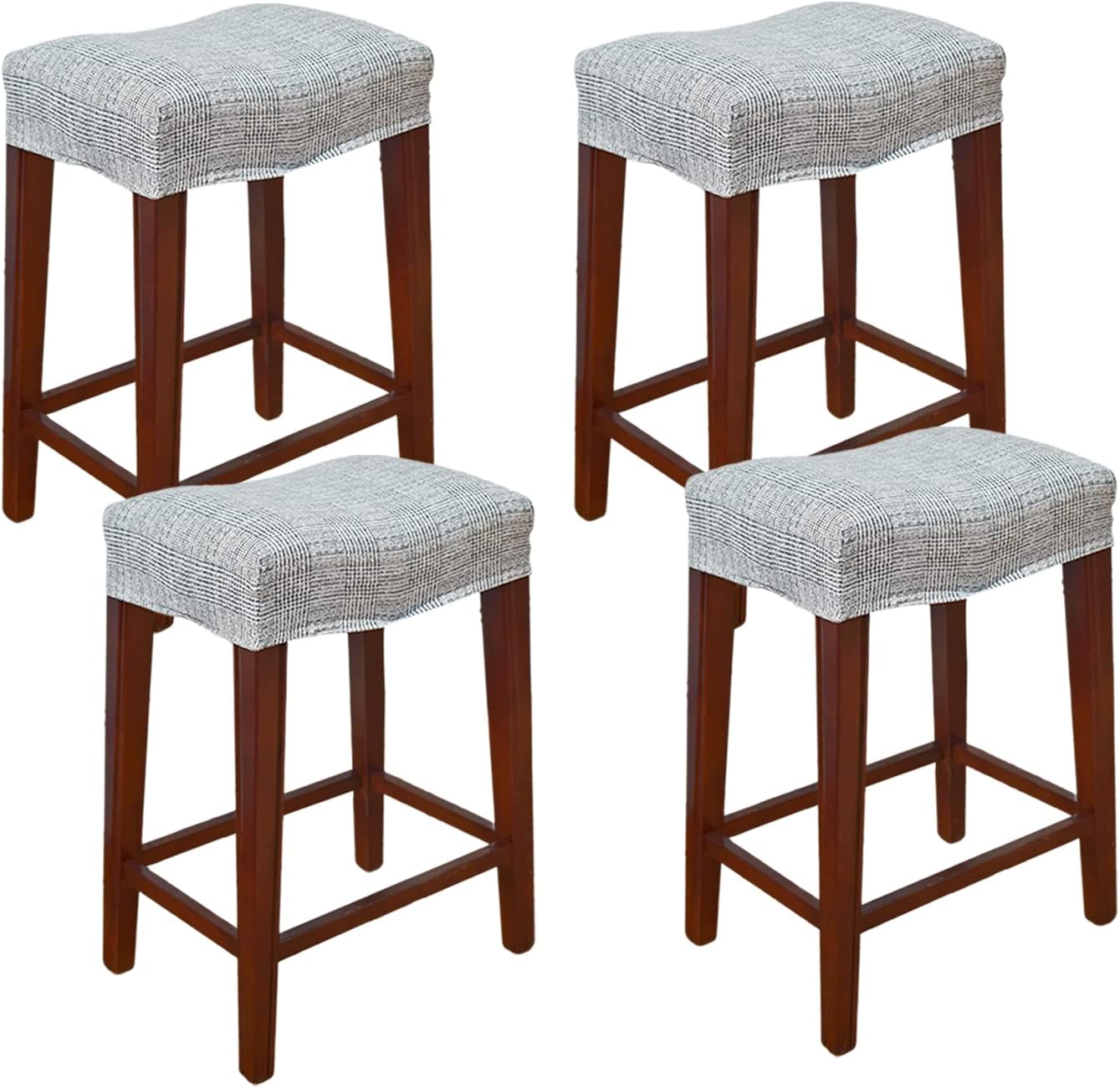 EcoAncheng 4PCS Rectangle Bar Stool Seat Covers Counter Stool Pub