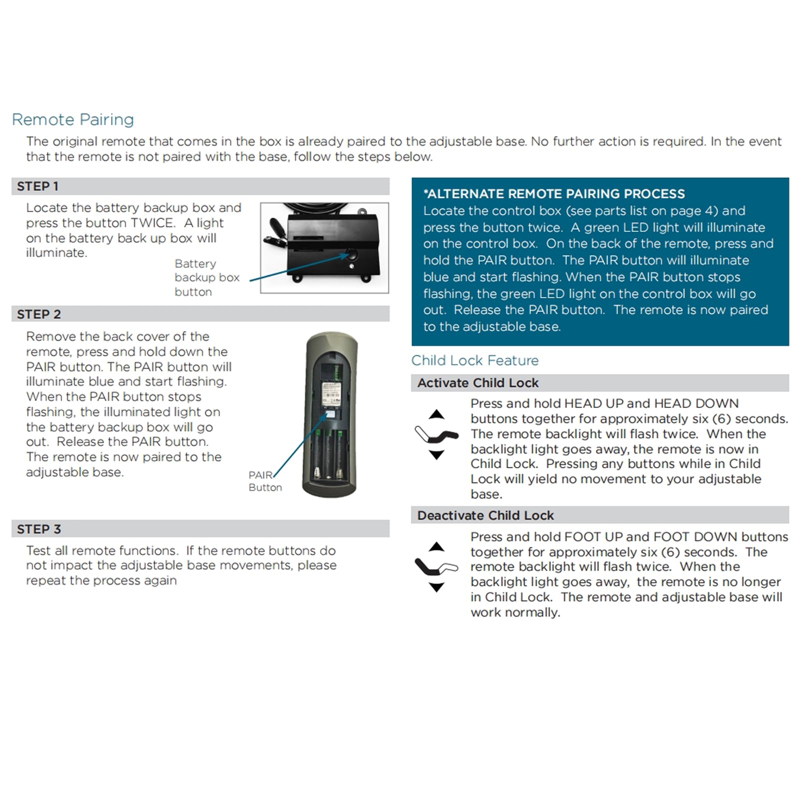 PZL New RF502A RF358A Extend Adjustable Bed Base Replacement Remote for Tempur-Pedic Ergo or Ergo Adjustable Bed Controller JLDK.33.01.36 JDLK.33.01.18 RF502A RF358A