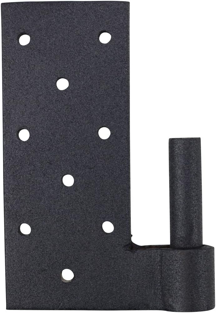 Renovators Supply Manufacturing Lift Off Pintle Strap Hinge 24 In. Black Wrought Iron Rustic Reversible Pintle Bean Strap Gate And Door Hinges With Hardware Pack Of 2
