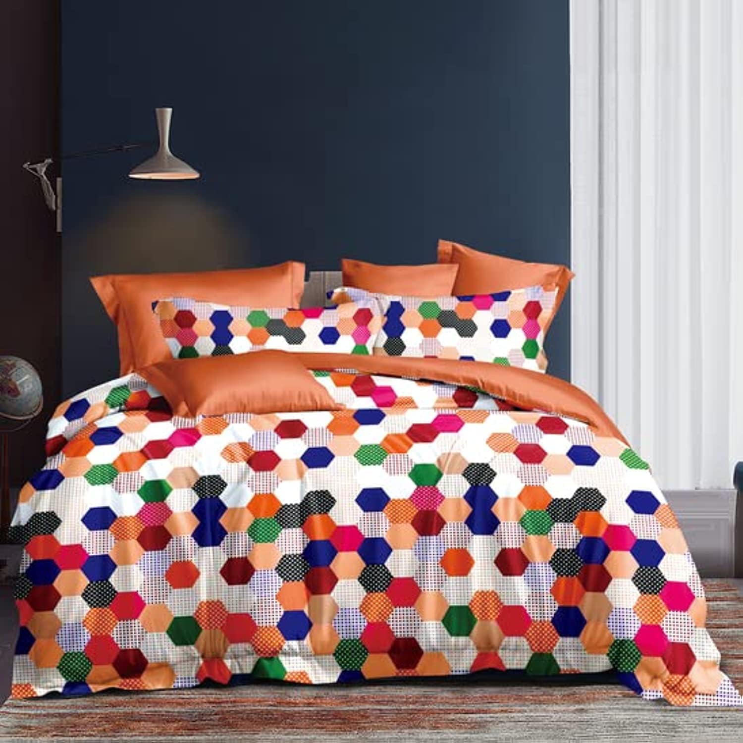 Express Bedsheets Luxurious And Comfortable Home Living Soft Bedsheet - 600 Thread Count Long Staple Cotton Flat Bedsheet with 2 Pillowcase. Bed Linen Soft Bedding Set. Luxury Feel Pillow Covers.