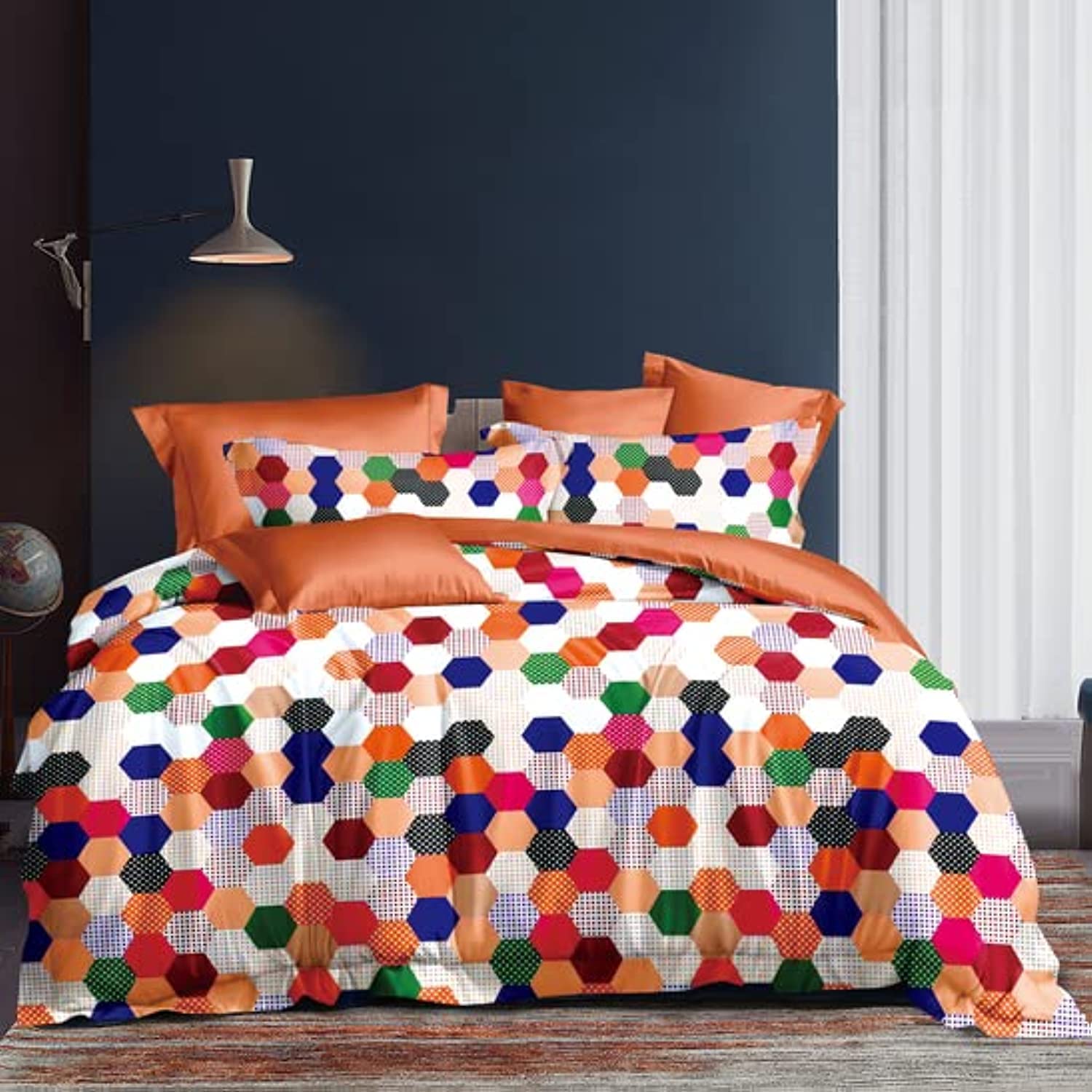 Express Bedsheets Luxurious And Comfortable Home Living Soft Bedsheet - 600 Thread Count Long Staple Cotton Flat Bedsheet with 2 Pillowcase. Bed Linen Soft Bedding Set. Luxury Feel Pillow Covers.