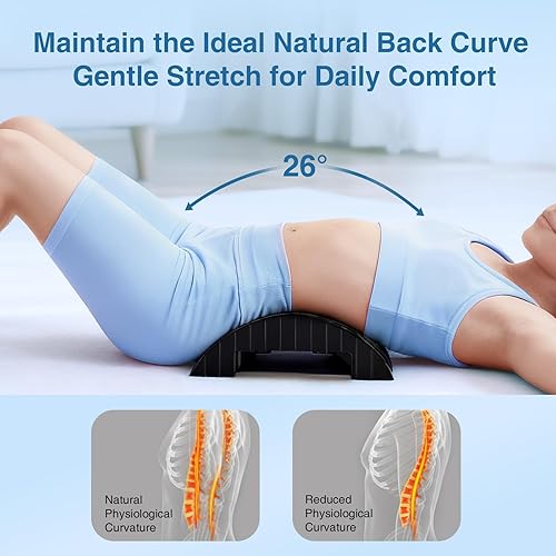 Miniatura 2 de Estirador de espalda para aliviar el dolor de espalda baja, dispositivo de tracción lumbar y cuello para descompresión espinal y relajación