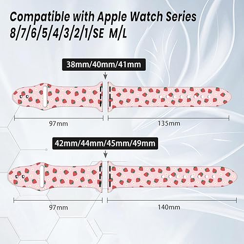 Miniatura 2 de Bonitas correas de reloj compatibles con Apple Watch de 1.496 pulgadas, 1.575 pulgadas, 1.614 pulgadas, 1.654 pulgadas, 1.732 pulgadas, 1.772