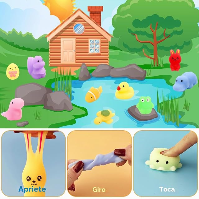 Foto 4 de 7 de Kit de Caza de Huevos de Pascua de 36PCS con Juego de Juguetes de Mochi Squishy