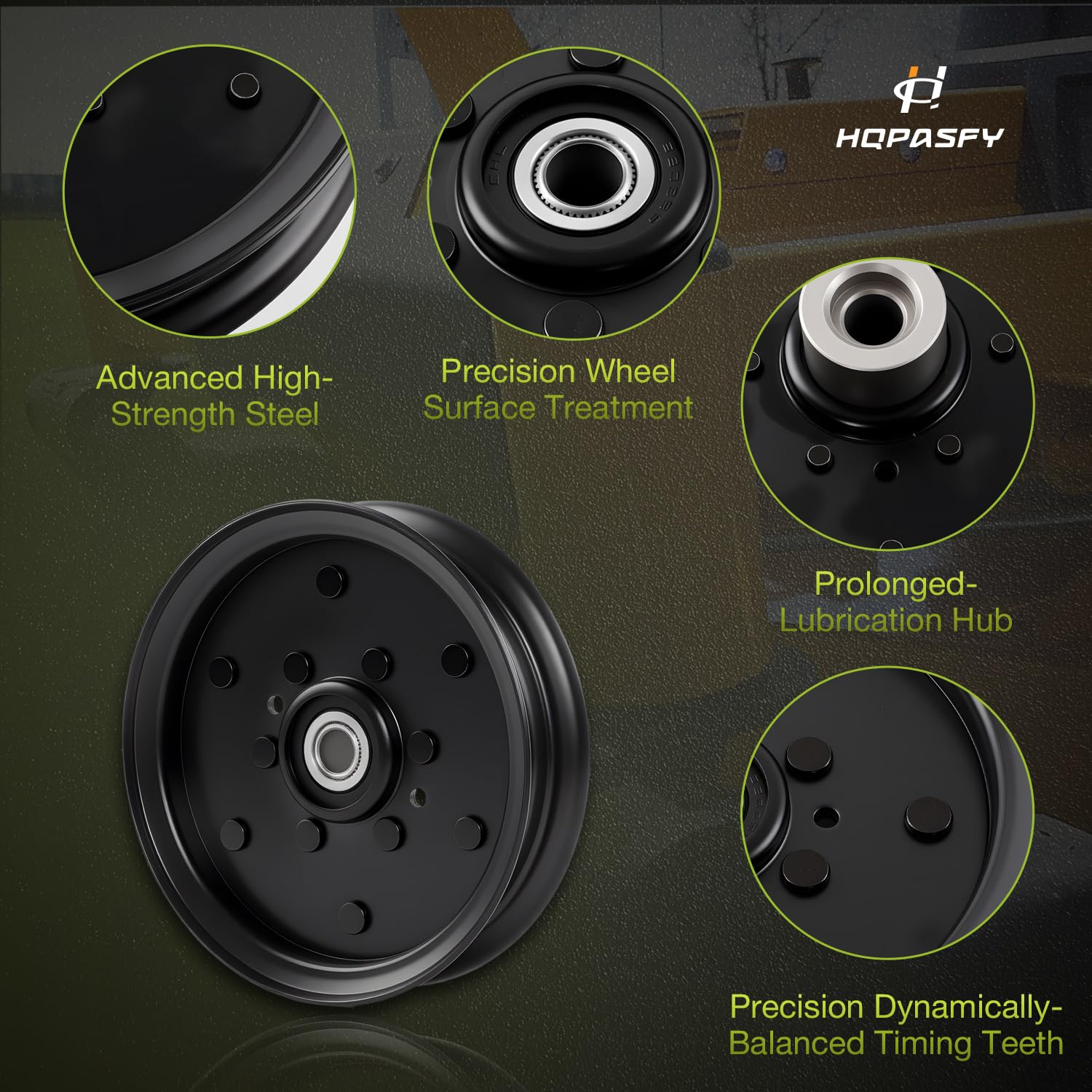 604231 Idler Flat Pulley Compatible with Hustler Raptor 52" Raptor SD Flip-Up 48" 54", Lawn Mower Pulley Replaces for 126124, 280-811