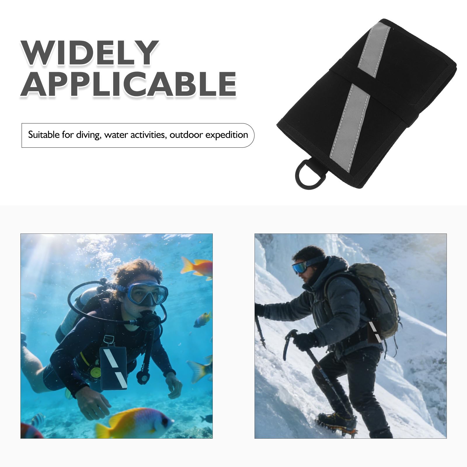 Cabilock Carnet de Plongée Étanche Noir, Format Poche, Rechargeable