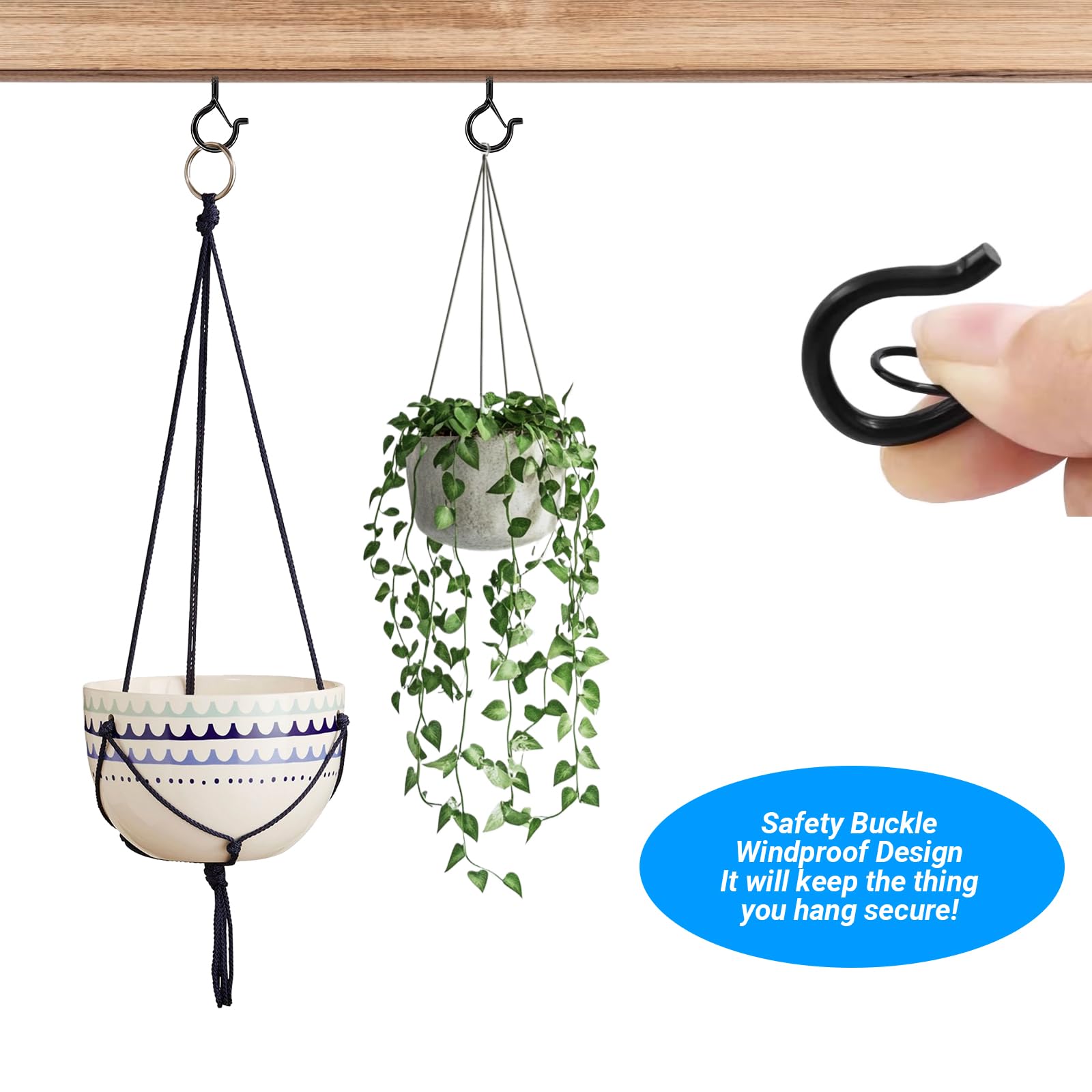 quyueug 15-Pack Wall Hooks, Outdoor Heavy-Duty Screw Hooks for Clothes Towels & Garden Lights - Image 3