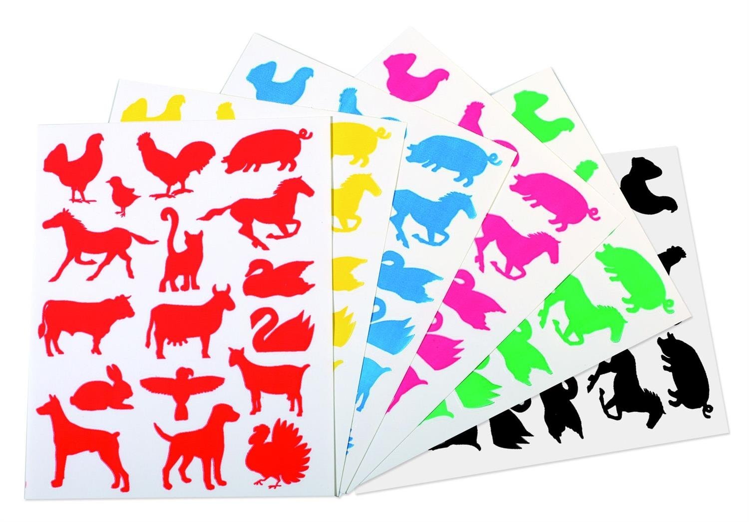 APLI Kids 10114 Bag Stickers Pets Silhouettes 12 Sheets