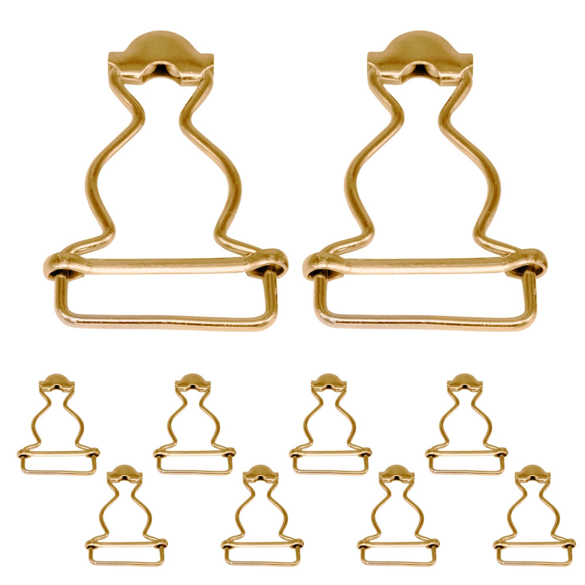 Trimming Shop 30mm Bronze Dungaree Buckles Clip for Brace, 10pcs