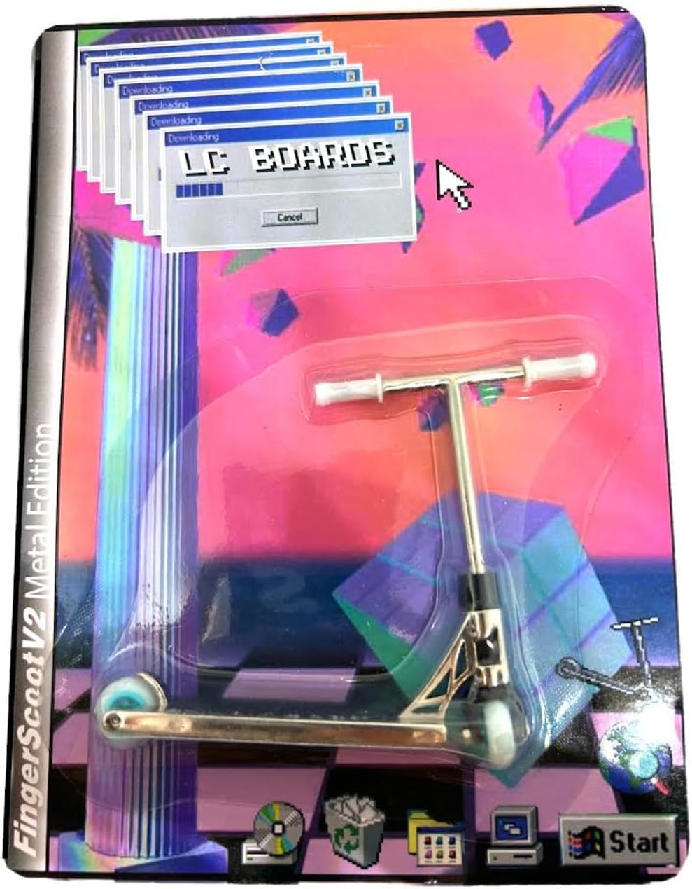 LC BOARDS Finger Scooter Metal V2 Park Silver Chrome