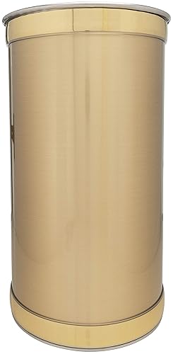 Miniatura 3 de Stephanie Imports Cesta de basura hecha en Estados Unidos, de 5 galones, elegante y elegante, de vinilo Mylar (13 x 11 pulgadas) (oro metálico)