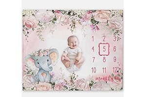 Yuzioey: Enchanting Monthly Milestone Blanket for Baby Girl's Cherished Journey