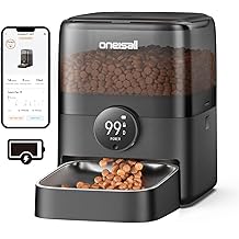 oneisall Cordless WiFi Automatic Cat Feeder, Tasty S2 Pro Rechargeable 100-Day Battery Operated Pet Feeder, 12 Cups/3L Timed Cat Food Dispenser for Large Kibble, Smart App Control (Black)