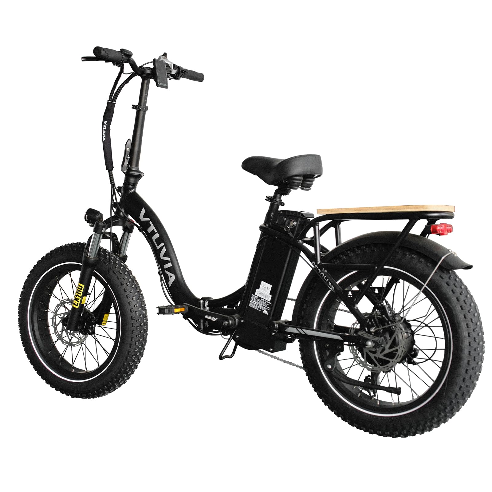 VTUVIA SF20H Folding Ebike – 1200W Peak Motor, Folding Electric Bike for Adults, 20x4 Fat Tire Anti-Slip E‑Bike with 48V 14Ah Battery for Families, Seniors &amp; Pets, 7‑Speed, Up to 70 Miles