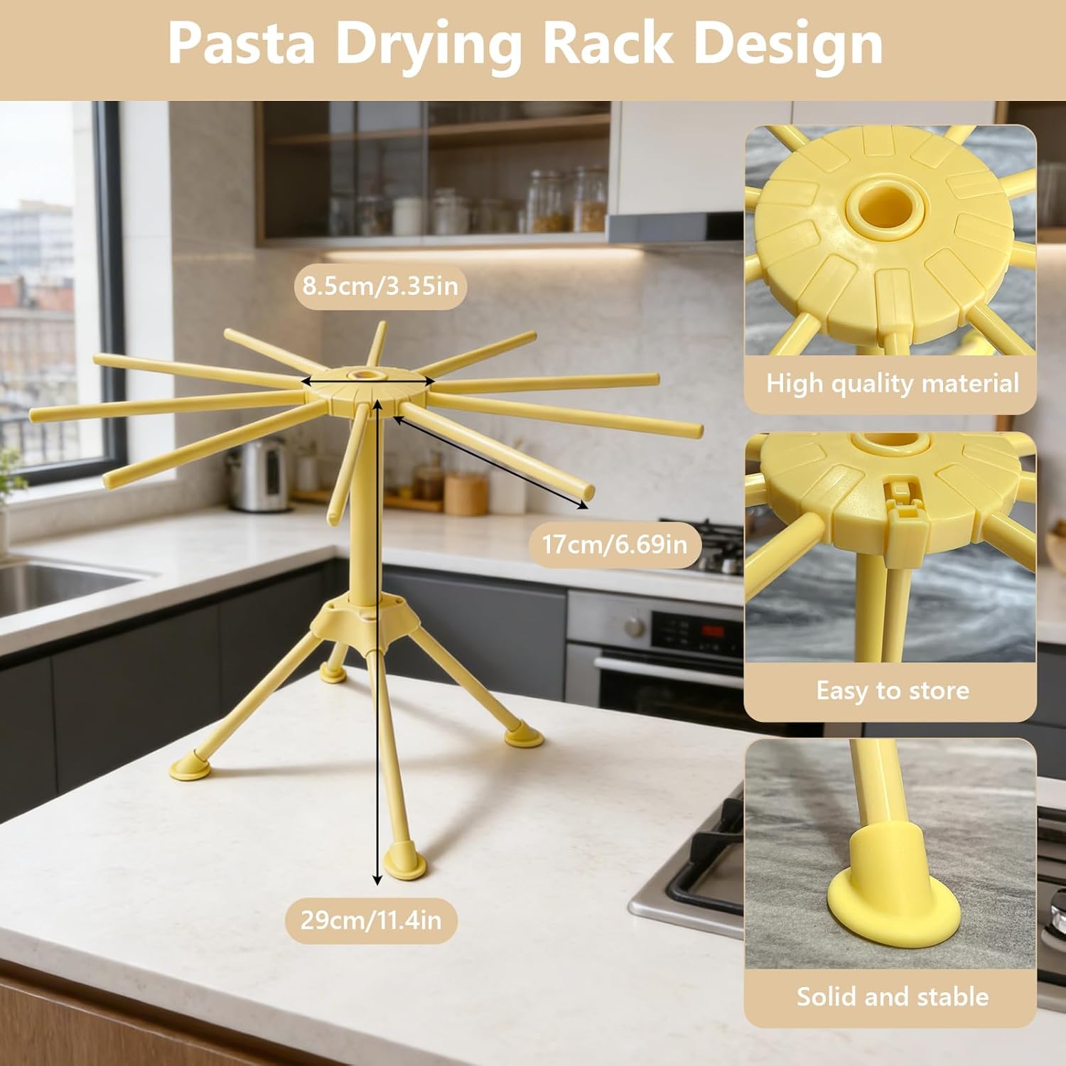11 Pcs Pasta Making Tools-3 Size Rolling Pins，2 Dumpling Molds，Dumpling Marker，Square and Round Pasta Stamp,Dough Cutter,Pasta Drying Rack,Gnocchi Board,Pasta Making Kit Accessories for Home