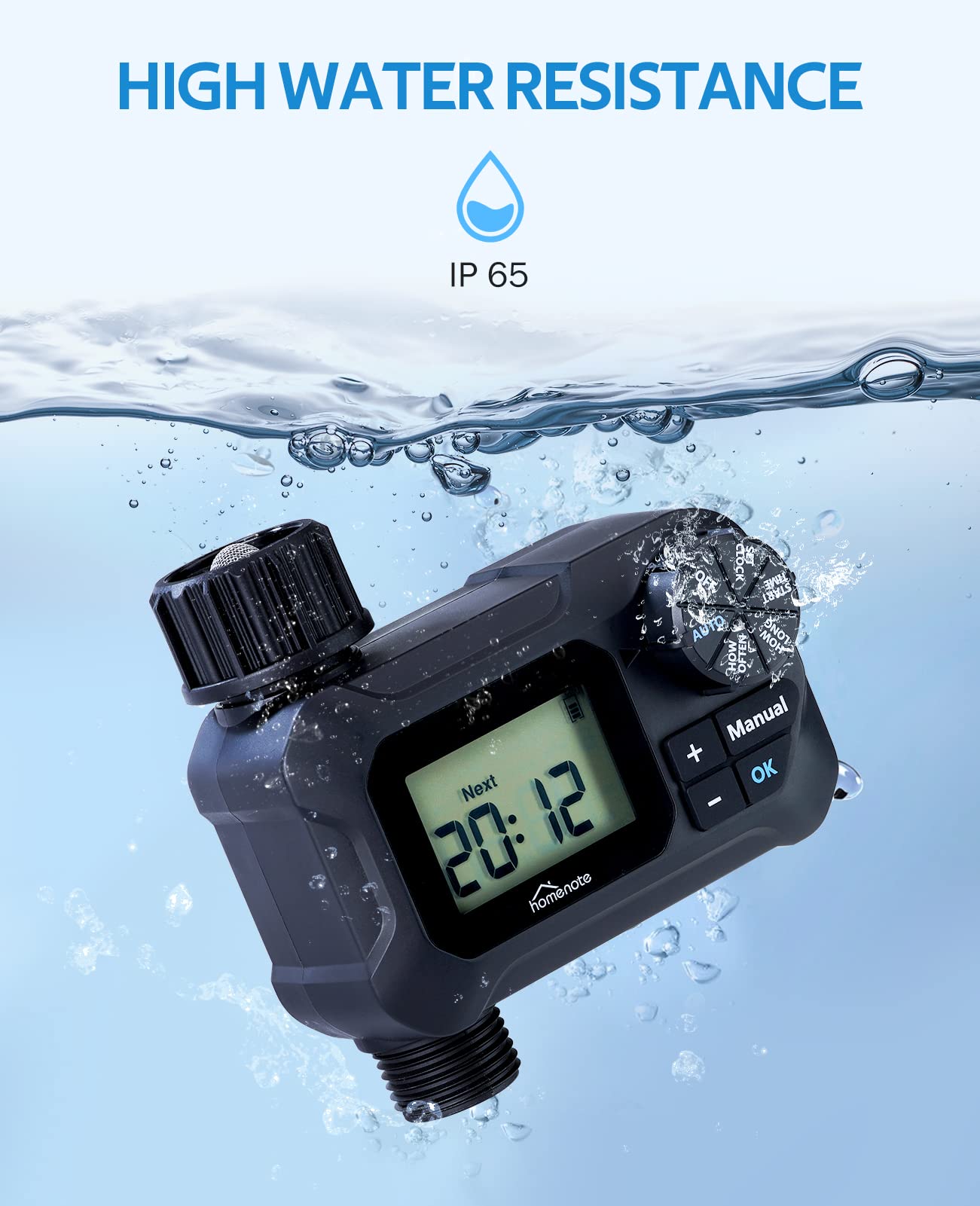 HOMENOTE Automatic Misting Cooling System with Timer 91.8FT(28M) Misting Line + 26 Brass Mist