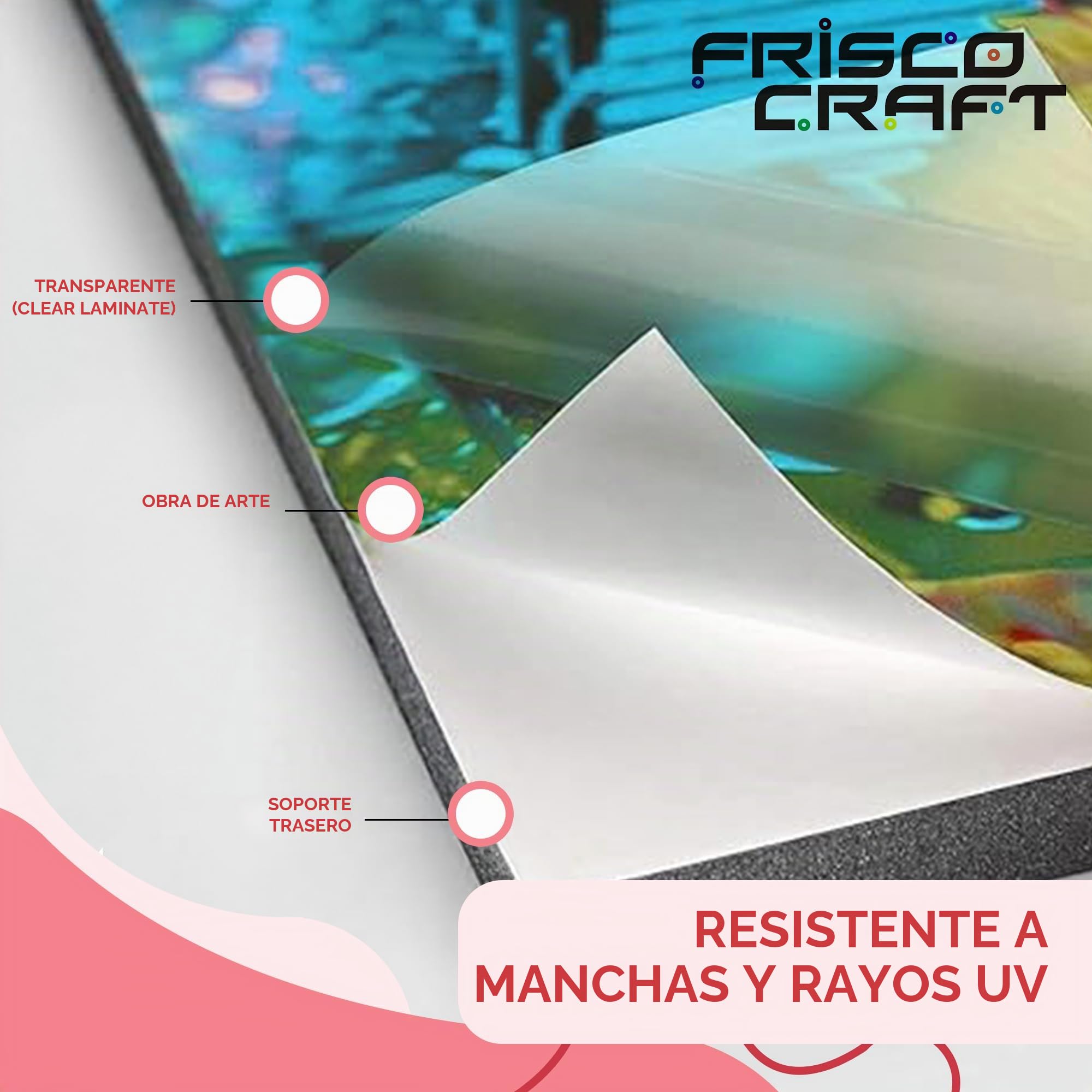 Frisco Craft Rollo de laminado autoadhesivo transparente brillante de 12 pulgadas x 30 pies | Láminas autolaminadas para calcomanías, calcomanías, fotos y más, sin sellado térmico, hojas transparentes