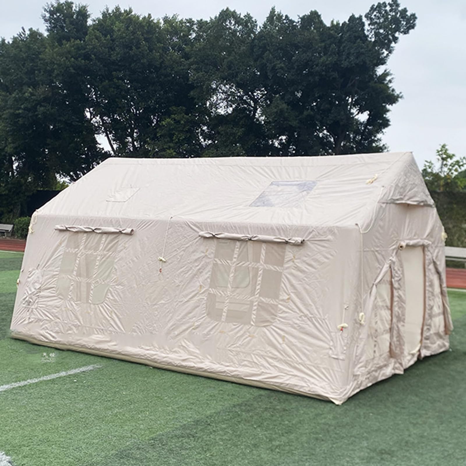 Tenda da campeggio gonfiabile con pompa, facile da installare, 4 stagioni, per 2-6 persone, design gonfiabile tutto in uno, ideale per avventure all'aperto in famiglia