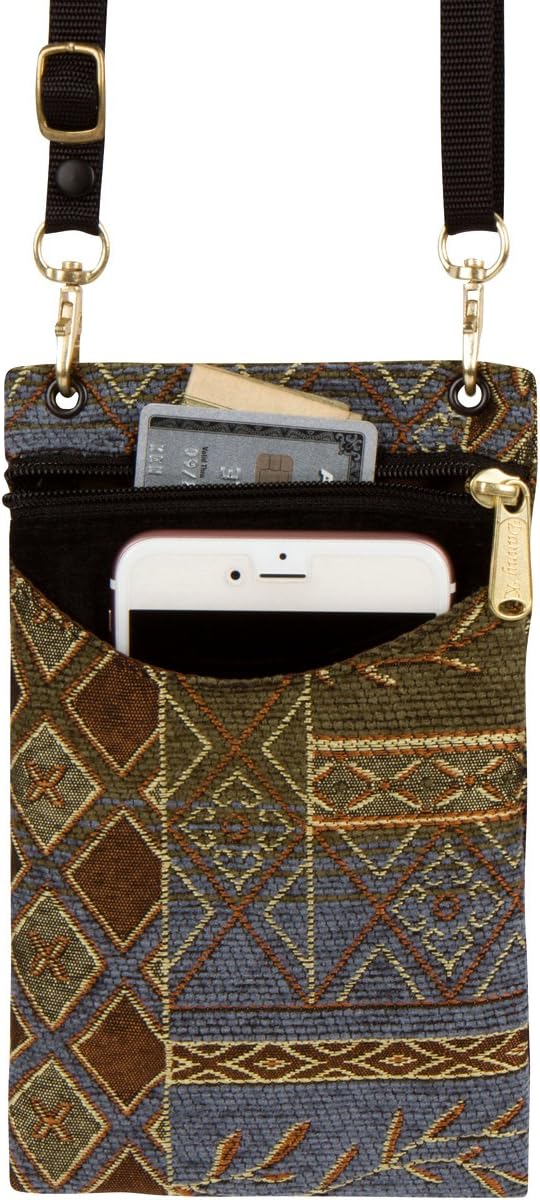 Danny K. Women's Tapestry Crossbody Cell Phone or Passport Purse, Handmade in USA | Cell Phone, Handmade, in USA - Image 5