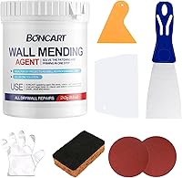 BONCART 8.6oz Drywall Repair Patch Kit - All-in-One Pro Tool Set with Putty, Scrapers, Sandpaper, Texture Sponge & Gloves for Fast Hole Fixes