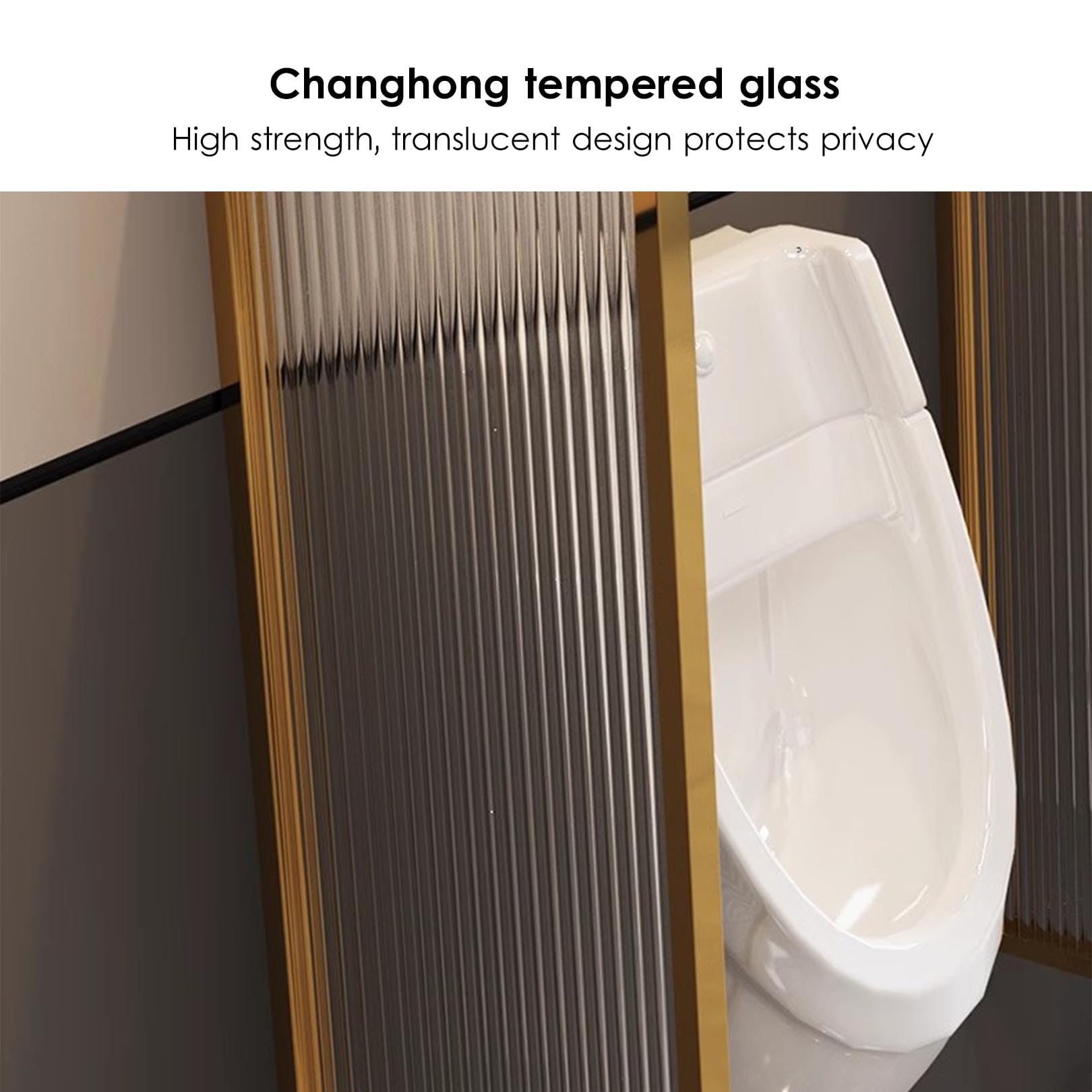 Urinal-Schallwand Urinal-Trennwand Aus Gehärtetem Glas, Wandmontierter Toilettentrennwand Mit Edelstahlrahmen, Herren-Urinal-Sichtschutz Wasserdichte Schallwand Für Einkaufszentren, Hotel