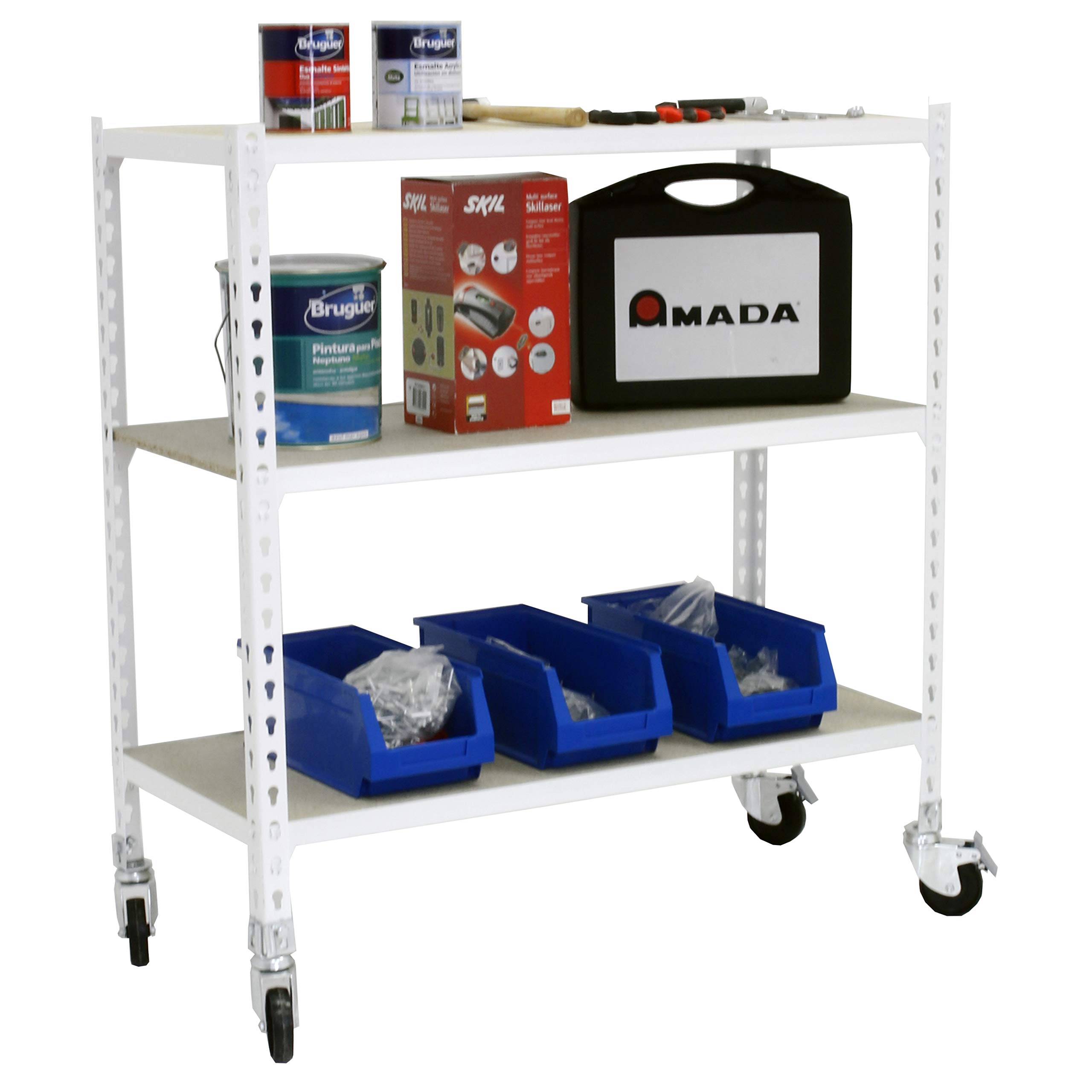 Simon RackMetal Shelf without Screws Kit Merclick Mobile Plus 3/300 900 White/Wood