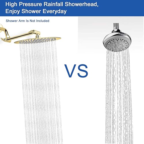 Miniatura 5 de NearMoon Cabezal de ducha de lluvia, diseño ultrafino, aumento de presión, impresionante algo de experiencia, cabezal de ducha de acero inoxidable