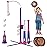 HYES 4 in 1 T Ball Sets for Kids 3-5 with Toss and Catch Ball Set, Hanging Tee Stand with Auto Pitching Machine/ 2 Bats, Indoor Outdoor Toys Baseball Gifts for Toddler Boys Girls, Purple
