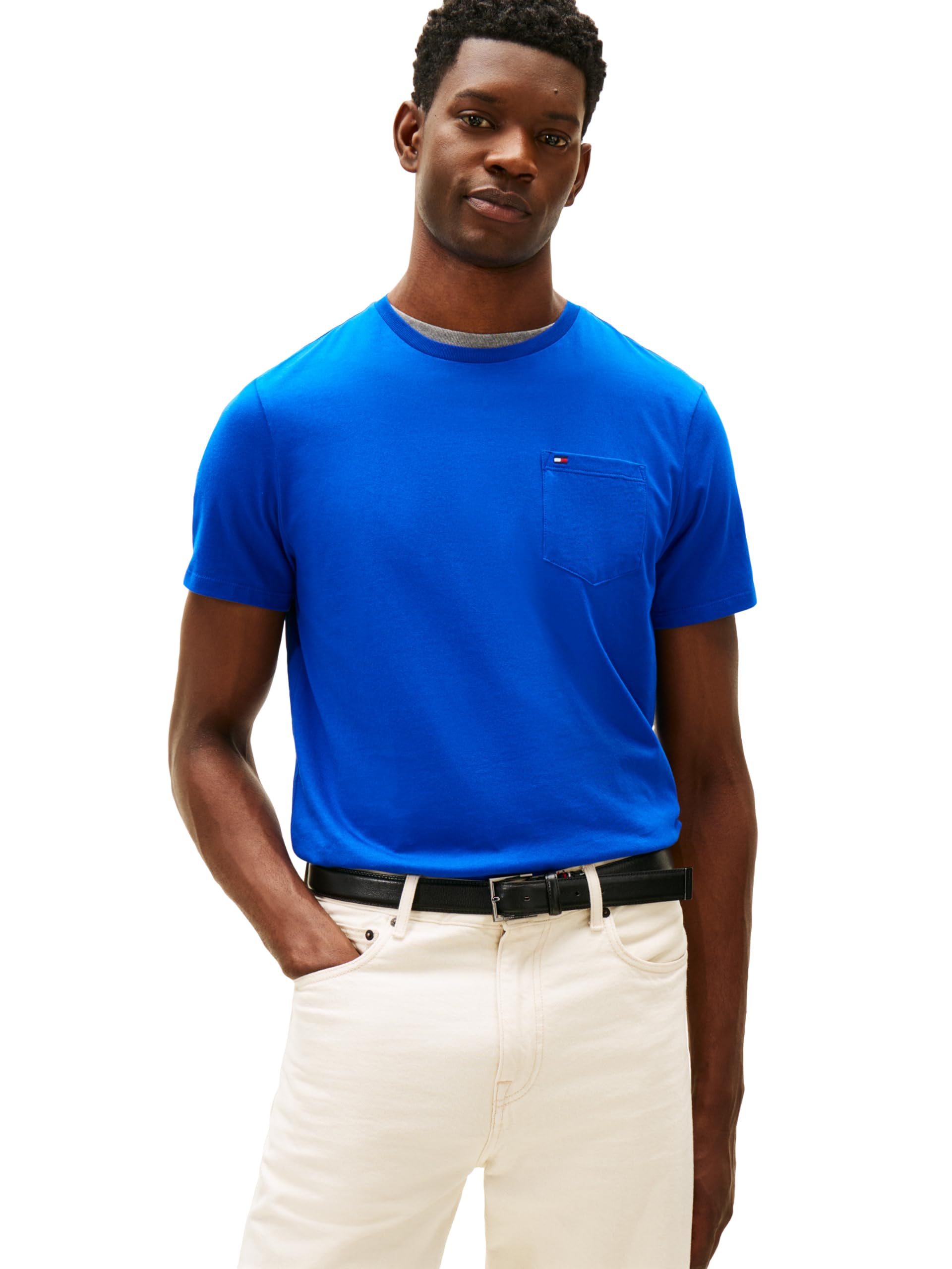 Men's Essential Short Sleeve Cotton Crewneck Pocket T-Shirt