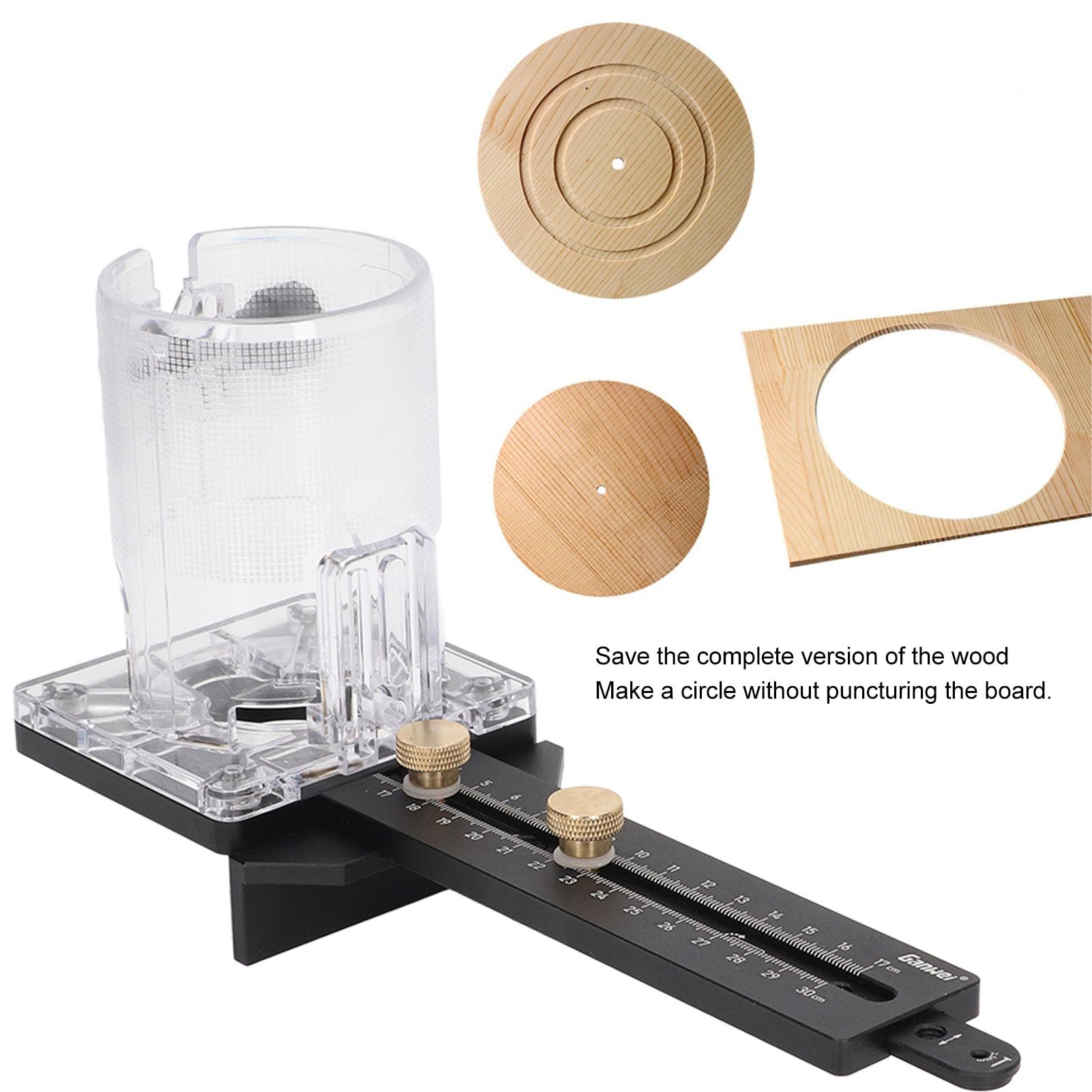Maschera per Fresa Circolare, Base per Fresatrice per Legno CNC Perno 8 Mm Fori per Chiodi 2,5 Mm Base per Scanalatura Circolare per Fresatura per Fresatrice per Legno con