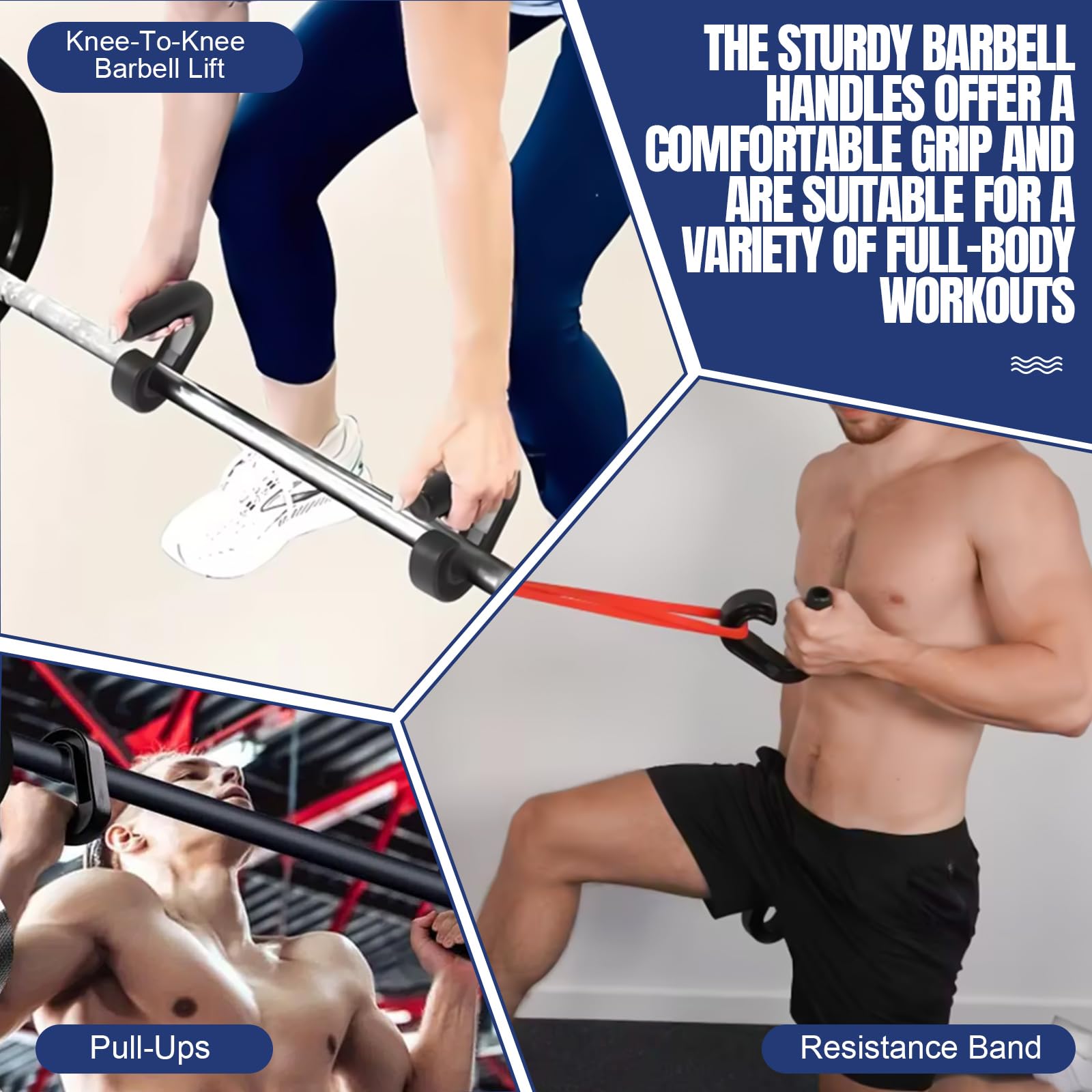2 Stück Double D Fitness Griffe, 90°-Haken Klimmzug Griffe, Neutral Grip Griffbefestigung, Pull Up Grips, Home Gym Zubehör für Klimmzugstangen, Rückentraining, Langhanteln,Kabelzug-Aufsatz（Schwarz）