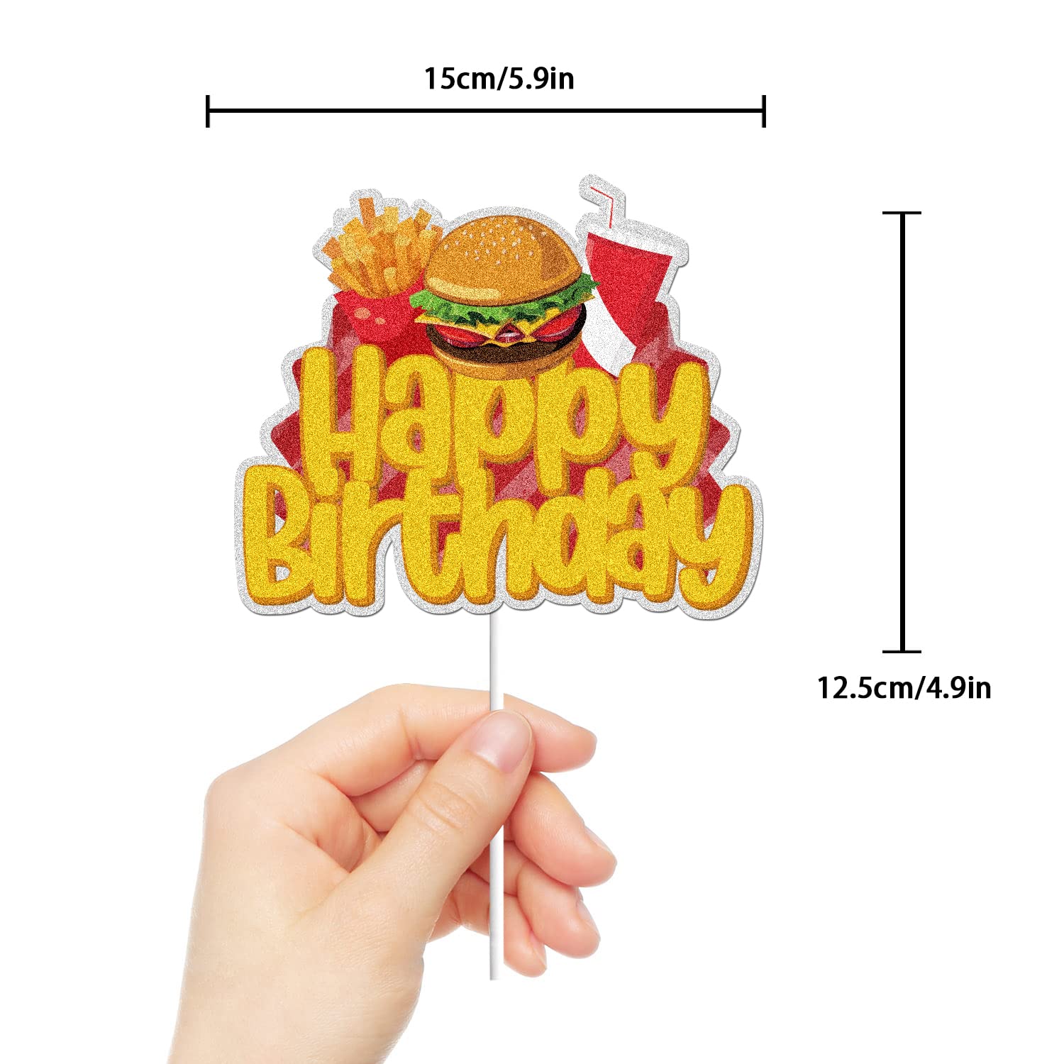 Un Dibujo De Una Hamburguesa Y Papas Fritas Con Una Bebida A Su Lado