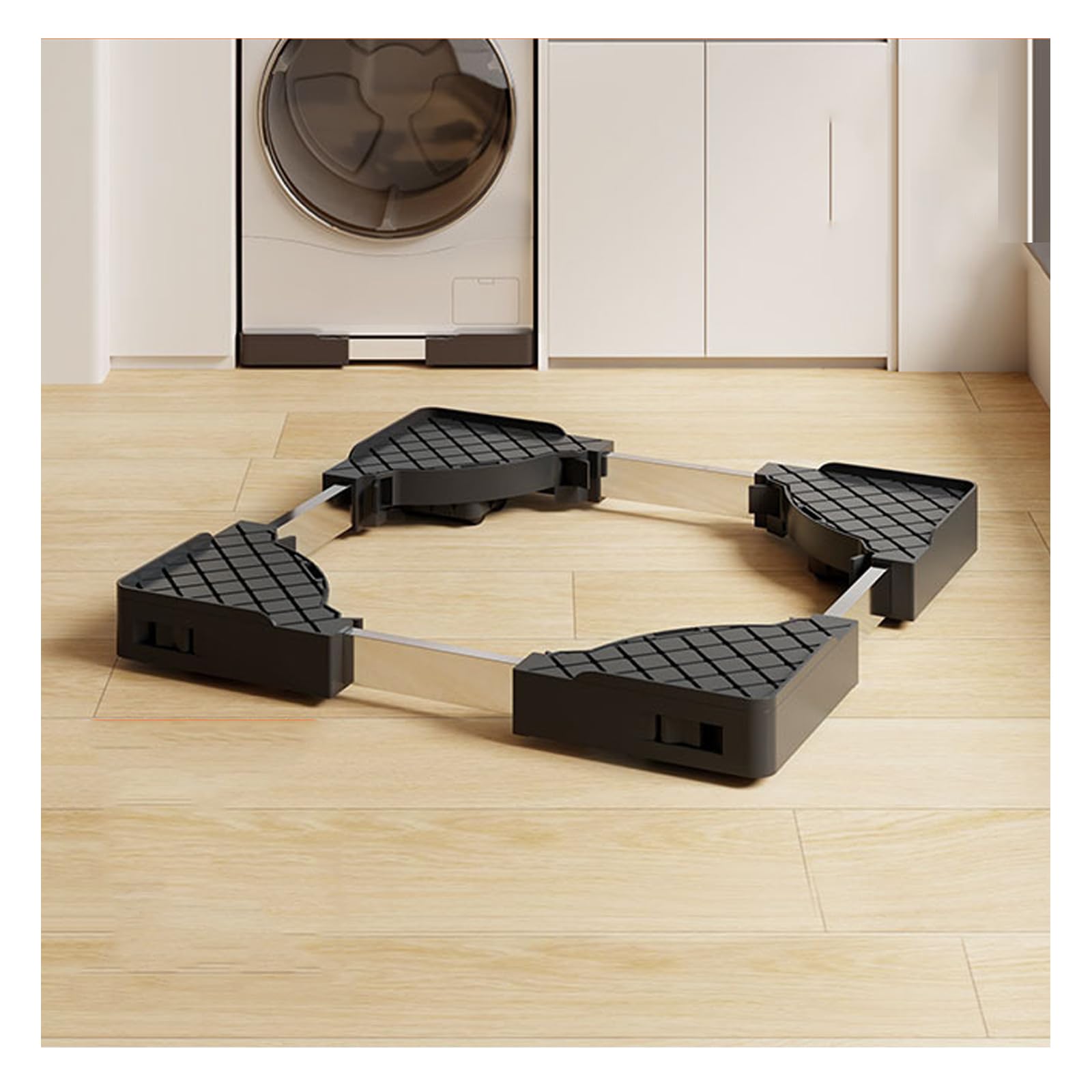 Pobbycrafm Washer Dryer Machine Washing Machine Mover Tumble Dryer Stand Washing Machine Stacker Washing Machine Shelf Black