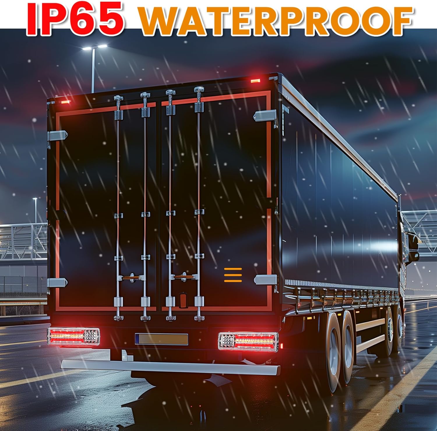 Ourbest Truck Trailer RV Tail Lights, Reverse | Tail | Stop | Turn Signal Brake Stop Light 11inch for Flatbed Camper Boat Trailers Construction Vehicles Caravans Snowplow (24V)