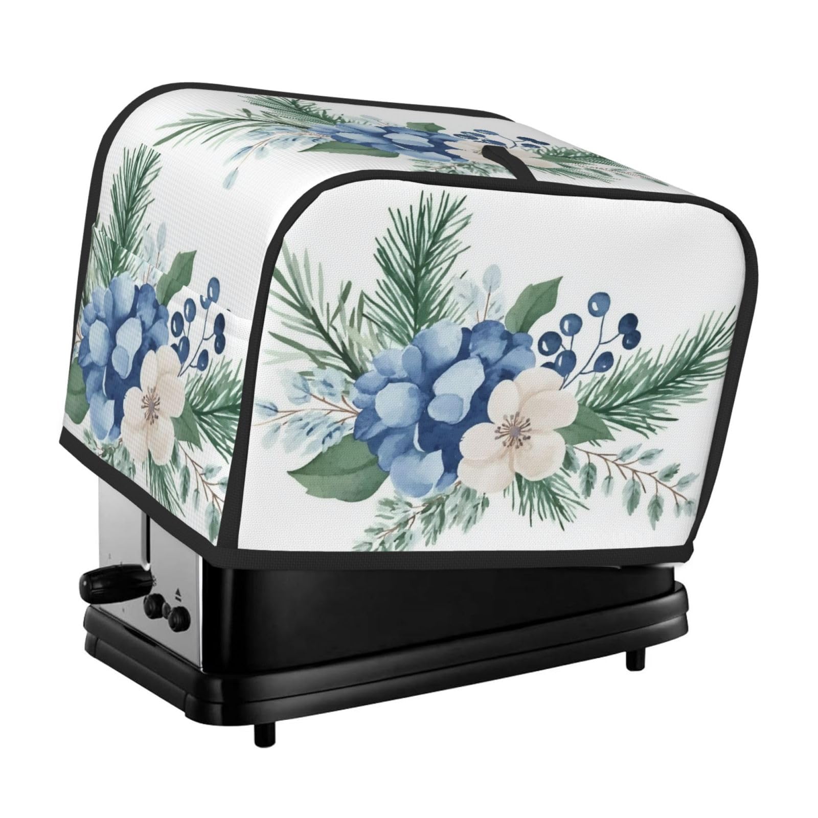 Smazdfxx As Pic Watercolor Winter Flowers Pine Tree Leaves Toaster Cover 2 Slice Toaster Covers Bread Maker Cover Kitchen Small Appliance Covers Kitchen Accessories